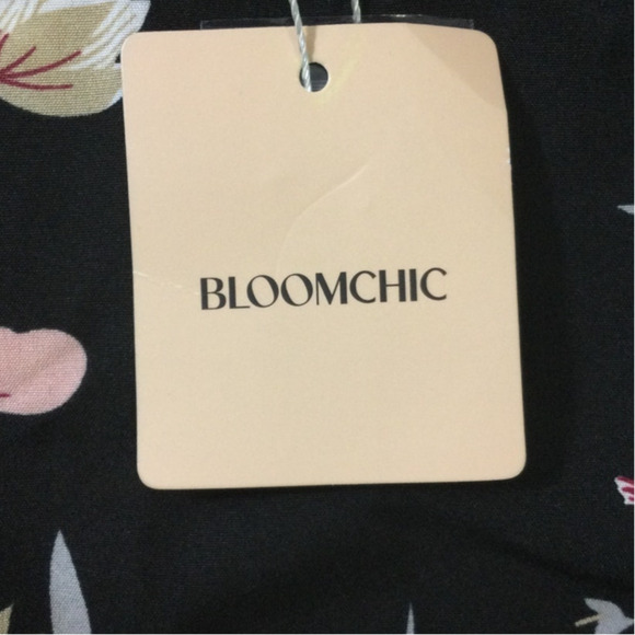 BLOOMCHIC 18-20 2X Plus Black Floral Contrast Belted Pockets Jumpsuit NWT B62 - Picture 13 of 14